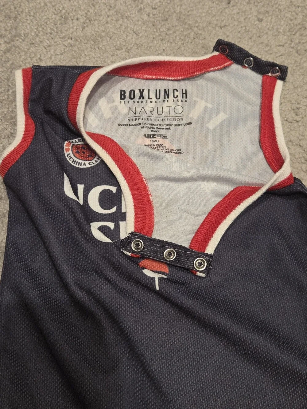 Naruto Shippuden Uchiha Clan Infant Basketball Jersey Romper